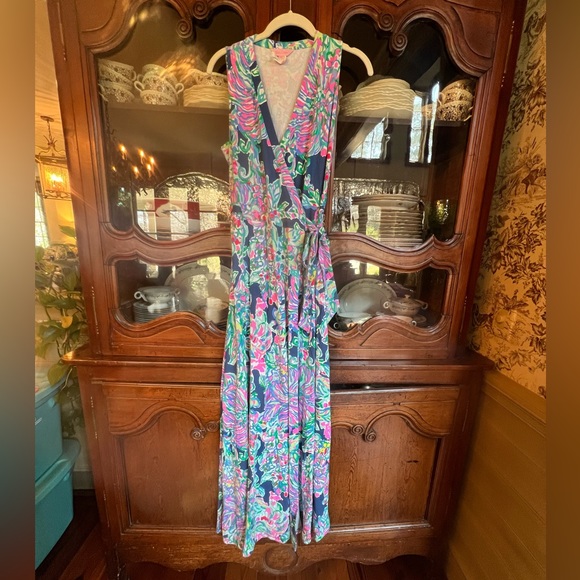 Lilly Pulitzer Dresses & Skirts - Lilly Pulitzer Long Wrap Dress Size M